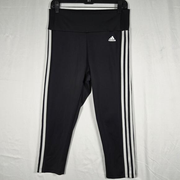 Adidas Leggings Lot Womens M Black AEROREADY Primegreen 3 Stripe Athletic Pants - Picture 2 of 12